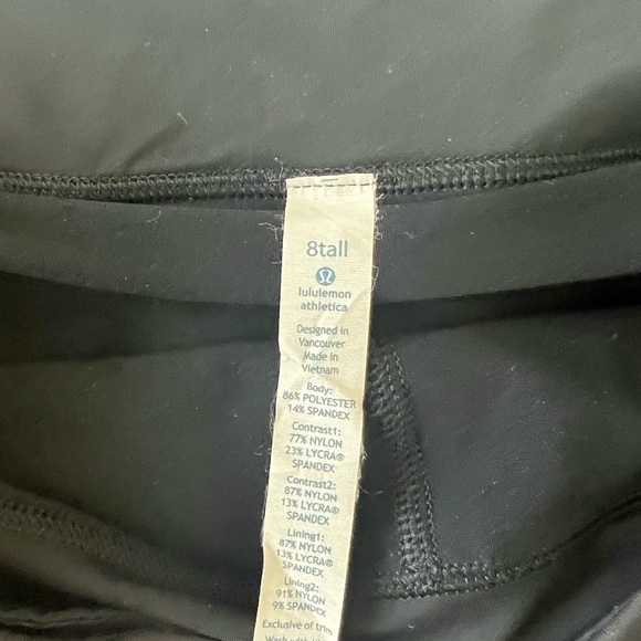 Lululemon Tennis Skort Size 8 Black - Picture 3 of 6